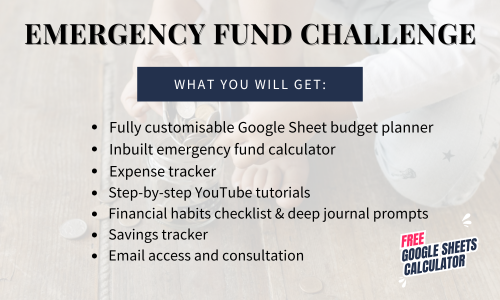 Emergency fund challenge to calculate emergency fund